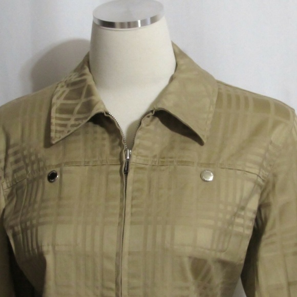 Ladies COLDWATER CREEK Tan Stretch Jacket Size M - Picture 2 of 5